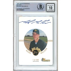 1999 Just Autographs #38 Mark Mulder Signed RC Beckett BGS AUTO 10 Oakland A's - Picture 1 of 5