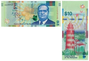 Bahamas 10 Dollars (2016) - Lighthouse/Hopetown Scene/p-78, B352a UNC - Picture 1 of 3
