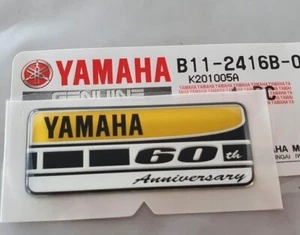 YAMAHA 60TH ANNIVERSARY DOMED DECAL TAG EMBLEM STICKER TRIM - Bild 1 von 3