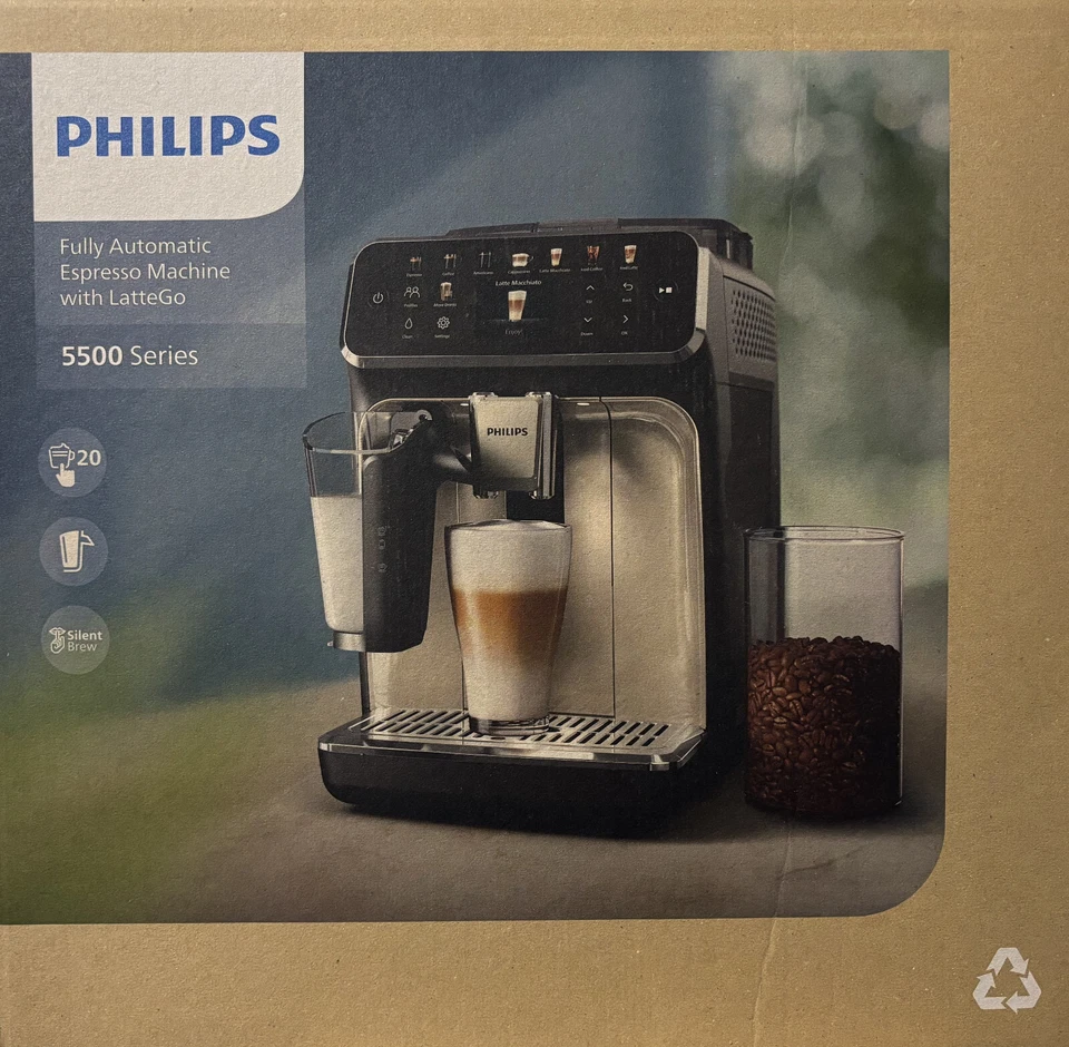 Philips EP5546/70 Kaffeevollautomat, 20 Heiß- und Eisgetränke, LatteGo - NEU