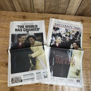 Barack Obama Zeitung Einweihung Ausgaben Lot Sf Chronik und East County - Bild 1 von 6