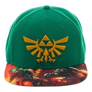 THE LEGEND OF ZELDA TRIFORCE SNAPBACK CAP WITH GANON PRINTED VISOR - Picture 1 of 4