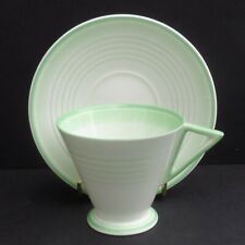 A Shelley Art Deco "Bands & Lines" 12992 Eve shape demitasse cup & saucer C.1938