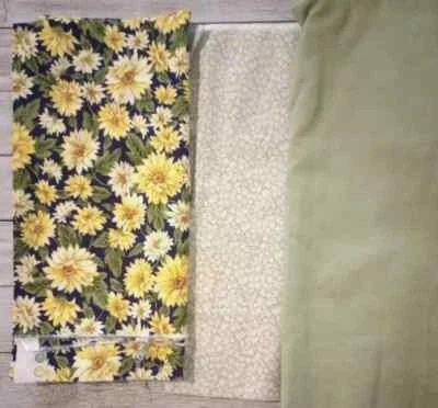 Flor Verde 3 Piezas Divertidas Tela Longitud Piezas 40,43,23 Pulgadas Nuevo Foto 1 de 2