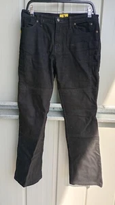 EUC Black Size 10 Draggin Kevlar Lined Motorbike Motorcycle Jeans Ladies Womens - Picture 1 of 7