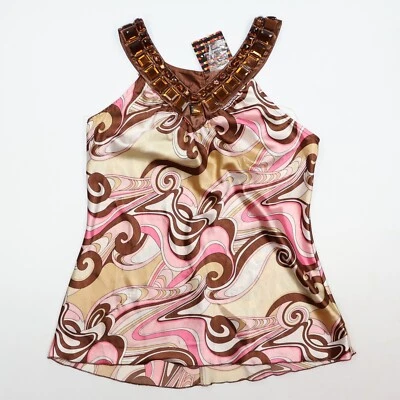 NEW Heart Soul Women's Sleeveless Blouse Size XL Multicolored V Neck  - Image 1 of 4