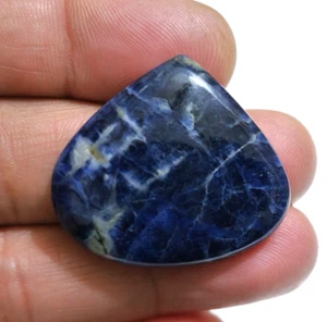 Amazing Blue Sodalite 48.90 Crt Pear Shape Cabochon Loose Gemstone For Jewelry - Picture 1 of 5