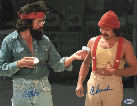TOMMY CHONG CHEECH MARIN SIGNED AUTOGRAPH 11X14 PHOTO 'UP IN SMOKE' BECKETT BAS Cover