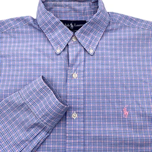 Ralph Lauren Classic Fit Men's Long Sleeve Multicolor Button Down Large *READ* - Picture 1 of 7