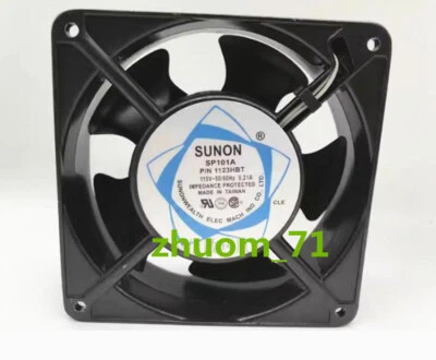 1PC SUNON SP101A P/N 1123HBT 12038 115V 0.21A Double bearing fan - Image 1 of 3