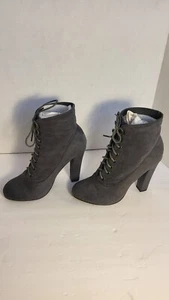 Newport News Dark Grey Corset Bootie size 8 - Picture 1 of 10