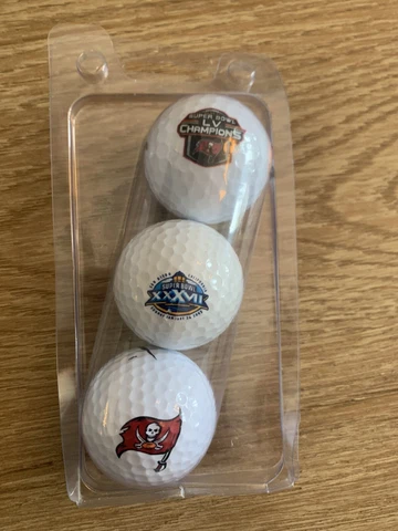 TAMPA BAY BUCCANEERS BUCS GOLF BALL SET SUPER BOWL CHAMPIONS XXXVII LV BOTH 2X Cover