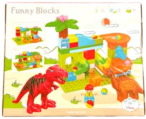 Funny Blocks - Track Dino Funland - No 188-435. 50 Pieces - Ages 3+ Building Toy - Picture 1 of 3