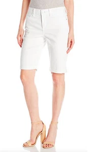 NYDJ Plus Size Women's Plus Size Briella Shorts in Optic White Optic White Short - Picture 1 of 2