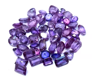 Natural Purple Tanzanite Certified Mix Shape Loose Gemstone 500 Ct 45-50 Pcs Lot - Picture 1 of 10
