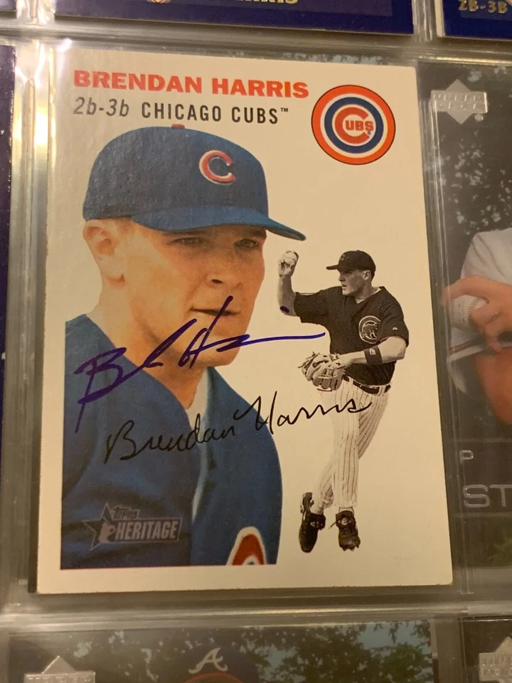 BRENDAN HARRIS AUTOGRAPHED SIGNED 2003 TOPPS HERITAGE CARD CHICAGO CUBS COA - Image 1 of 1