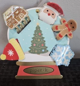 Piper K Christmas 5 hair Clips Set Santa Gingerbread House Snowflake Hat - Picture 1 of 1