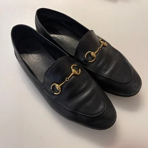 GUCCI Women's Loafers Horsebit Leather Black size 38 Braxton loafer horse - Picture 1 of 10
