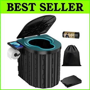 Lightweight, Sturdy 15'' Portable Toilet for Camping & Road Trips - 450 lbs Max - Picture 1 of 9
