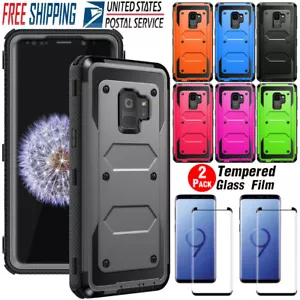 Für Samsung Galaxy S9 / S9 Plus Hülle Stoßfest Robust Handyhülle / Hartglas - Bild 1 von 64
