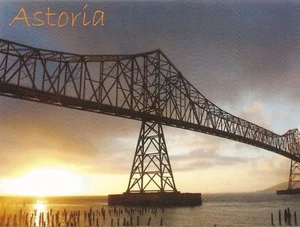 Postcard Oregon Warrenton Astoria-Megler Bridge Columbia River Clatsop Cnty MNT  - Picture 1 of 1