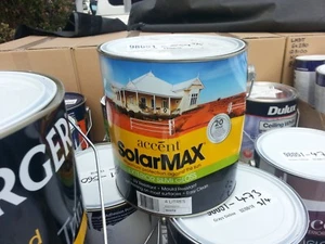 ACCENT BY DULUX 4 LITRE SOLAMAX EXTERIOR LOW/SHEEN WHITE COLOUR PAINT - Picture 1 of 1