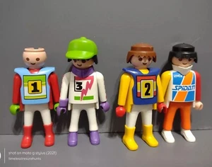 Playmobil Race Car Driver Biker Lot Figures - Picture 1 of 4