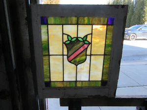 ~ ANTIGUA VITRAL 1 DE 2 ~ 22,5 X 24,25 ~ SALVAMENTO ARQUITECTÓNICO - Imagen 1 de 10