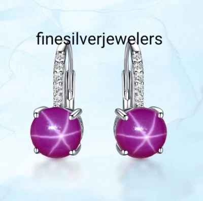 Genuine Lindy Pink Star Earrings for Bride Pink Star Earrings in 925 Silver - Image 1 of 2