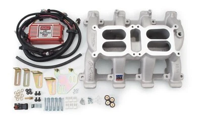 Entrada doble cuádruple Edelbrock #75184 LS "RPM AIR-GAP", con electrónica (¡NUEVO/RARO!) Foto 1 de 4