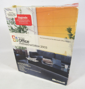 Microsoft Office Professional Edition 2003 Upgrade Big Box PC Sealed