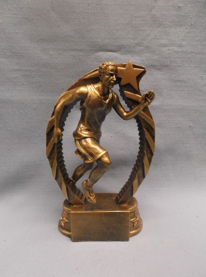 track trophy male statue resin gold runner RST822 award - Image 1 of 1