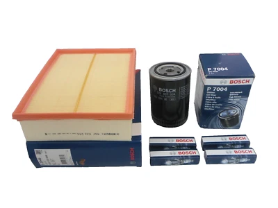 Audi A4 1.8 Turbo Service Kit Oil Air Filter Spark Plugs 2000 to 2008 BOSCH - Image 1 of 4