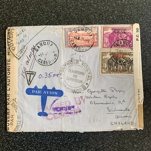 French Colonies CAMEROUN 1942 Censor Cover to England - Picture 1 of 2