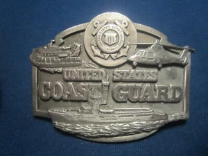 Pewter Belt Buckle UNITED STATES COAST GUARD 1988 [j20h]  - Imagen 1 de 2