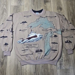 Great Lakes Legendary Sweatshirt Vintage 90s Crewneck AU Sportswear XXL All Over - Bild 1 von 14
