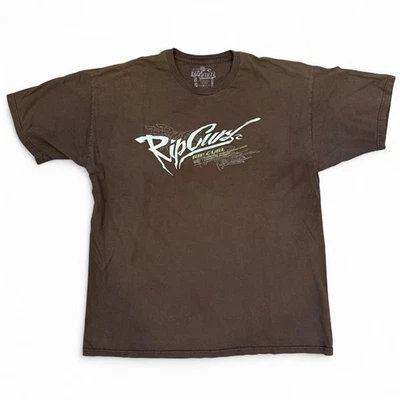 Vintage Ripcurl Faded Brown T-Shirt Men’s Size XL Skater Surfer Grunge Y2K VTG - Image 1 of 4
