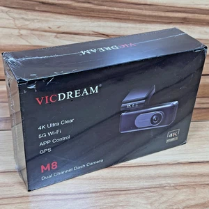NEW Vicdream 4K 5G Wifi App Control GPS M8 Dual Channel Dash Camera - Picture 1 of 6