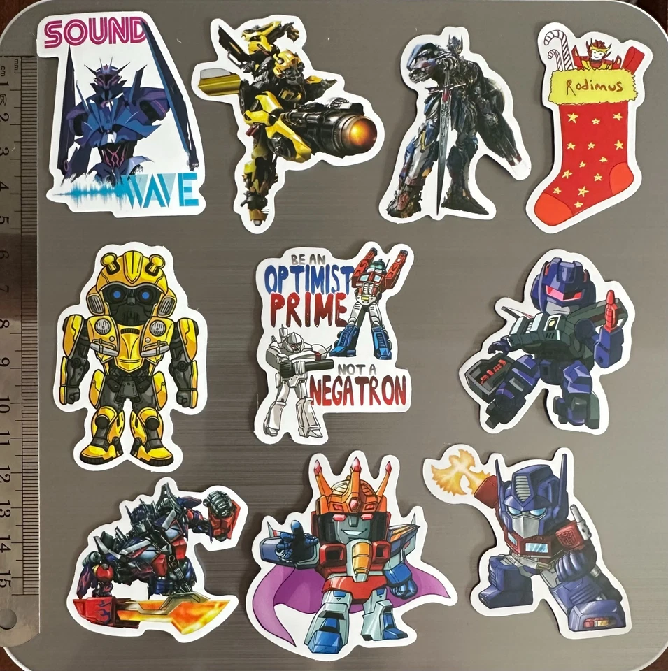 Transformers Themed Stickers | x10 Pack | Scrapbook Gift - Image 1 of 1