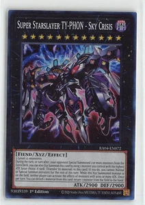 YuGiOh Quarter Century Stampede Super Starslayer TY-PHON - Sky Crisis #RA04EN072 - Picture 1 of 4