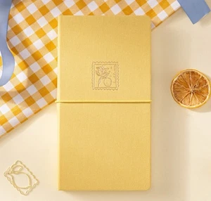 NISB NEW Tsuki La Dolce Vita Travel Notebook Therapy Yellow Lemon Italy - Picture 1 of 4