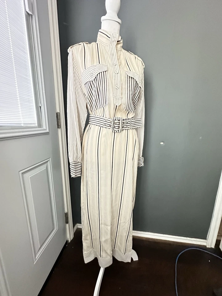 Vestido longo de seda Zimmermann com cinto midi tamanho 1 - Imagem 1 de 4