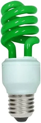 Pro Lite Helix 15W 240V ES/E27 CFL Spiral Green - Image 1 of 2