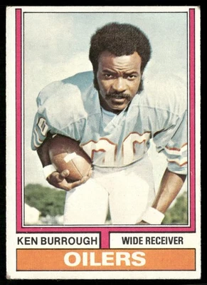 Ken Burrough 1974 Topps #304 Houston Oilers VG - Image 1 of 2