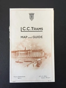 E GB um 1930 Straßenbahn & Karte Führer für London County Council Fahrpläne etc. - Bild 1 von 3