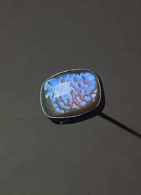 Rarität Jugendstil Böhmen Gablonz Hutnadel „Drachenatem“ Glas Antik Art Nouveau - Bild 1 von 4