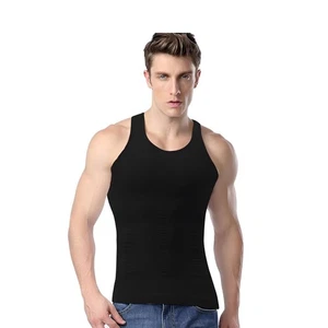 Men's Slimming Body Shaper Vest, Tummy Control Undershirt - Black - Size: Medium - Picture 1 of 9