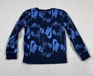 Nike Sportswear Futura Allover Print Crewneck Sweatshirt Boys Size M (5-6 Yrs) - Picture 1 of 4