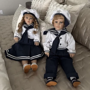 Muñeca artista Fiba muñeca de vinilo 25” SAILOR BOY AND SAILOR GIRL TWINS - Imagen 1 de 22