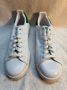 Adidas Stan Smith Originales Blanco Verde Hombre Zapato Talla 10 Zapatos Nuevo B3 - Imagen 1 de 10